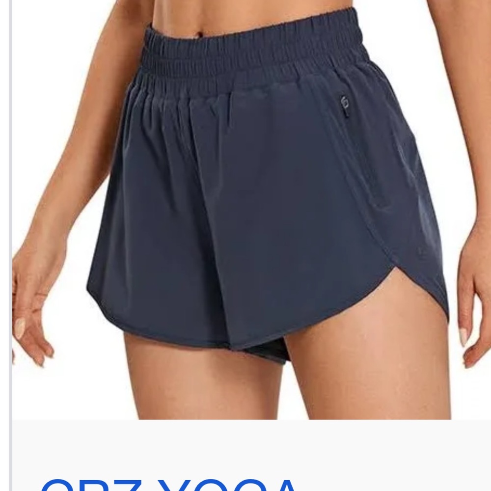 Amazon athletic shorts navy high waisted
